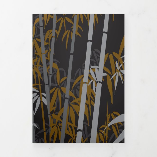 Bamboo 4 Tri-Fold holiday card (Cover)
