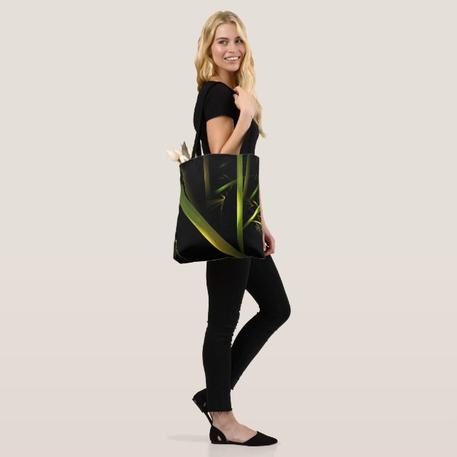 Bamboo Abstract Tote Bag (On Model)