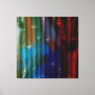 Bamboo Acrylic Painting Canvas Print