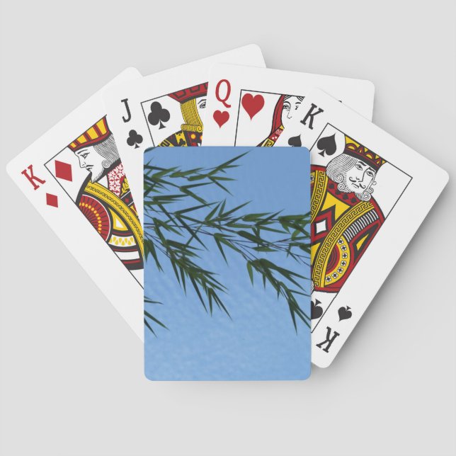 bamboo against a cloudy sky playing cards (Back)