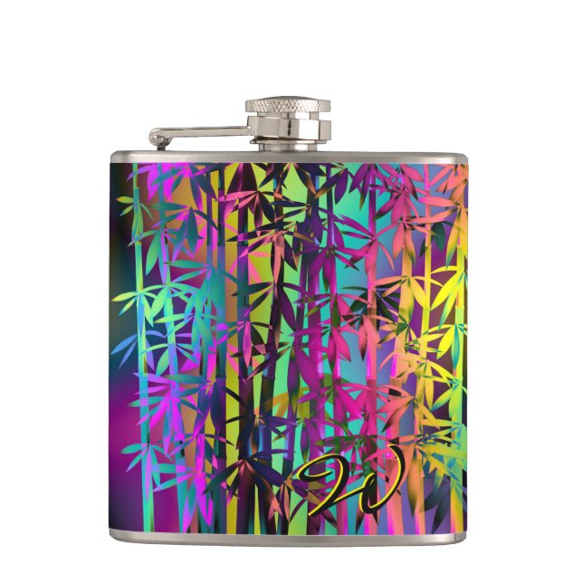 Bamboo Art 5 Hip Flask (Front)