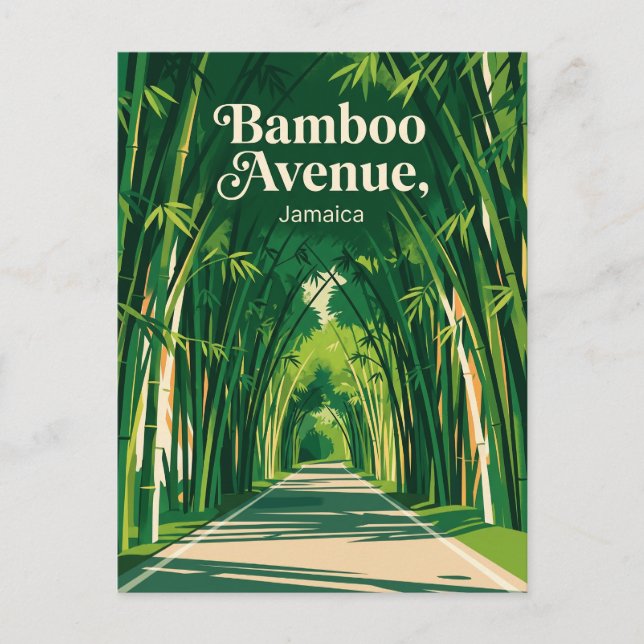 Bamboo Avenue Jamaica Postcard (Front)