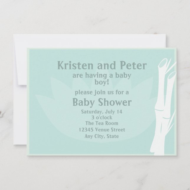 Bamboo Baby Shower Invitation (Front)