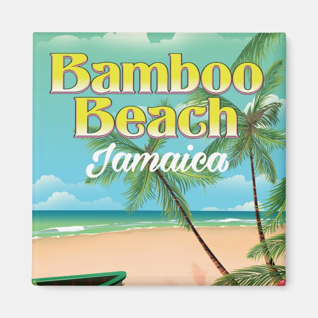 Bamboo Beach Jamaica Magnet (Front)