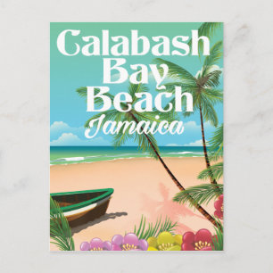 Bamboo Beach Jamaica Postcard