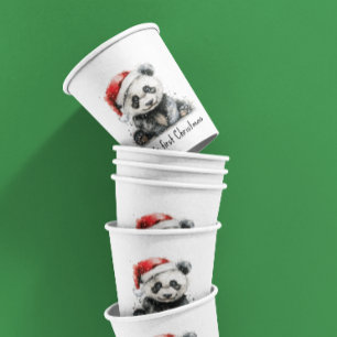 Bamboo Bear's First Christmas, custom Paper Cups