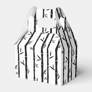 Bamboo Black and White Custom Favour Box