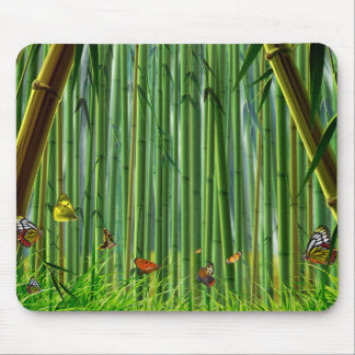 Bamboo & Butterfly Art 1 Mousepad