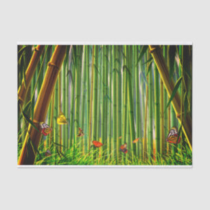 Bamboo & Butterfly Art 1 Tissue Paper