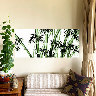 Bamboo Chinese Art - one - green Photo Print
