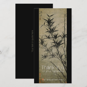 Bamboo Chinese Painting Sympathy Thank You Card