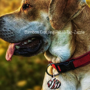 Bamboo Crossing Pet Tag