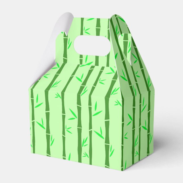 Bamboo Custom Light Green Favour Box (Front Side)