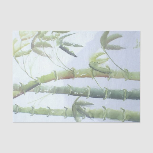 Bamboo Decoupage 23 Watercolor Background Tissue Paper (Front)