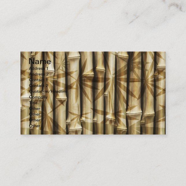 Bamboo Design Business Card (Front)
