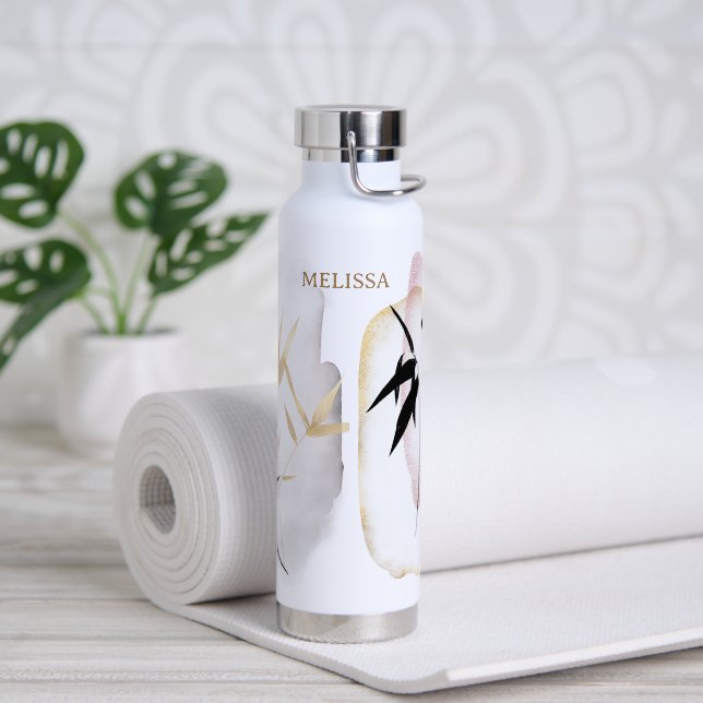 bamboo double colour monogram water bottle (Yoga)