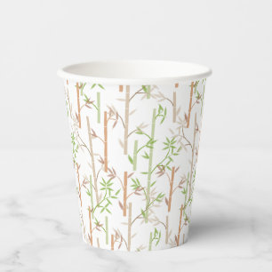 Bamboo Foliage Oriental Greenery Leaves Paper Cups