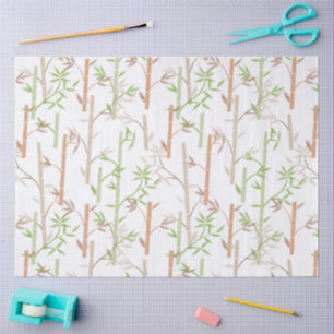 Bamboo Foliage Oriental Greenery Leaves Tissue Paper