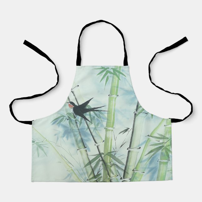 Bamboo Forest - green Apron (Front)