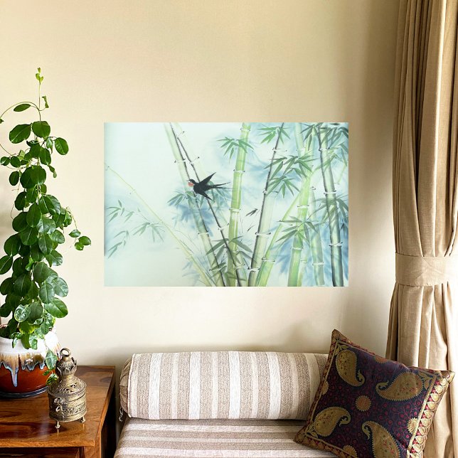 Bamboo Forest - green Canvas Print (Creator Uploaded)