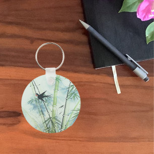 Bamboo Forest - green Key Ring