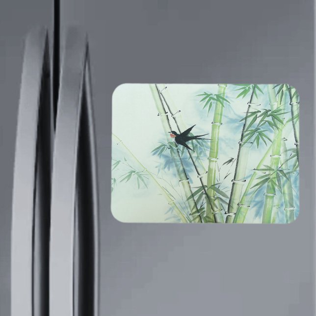 Bamboo Forest - green Magnet (Creator Uploaded)