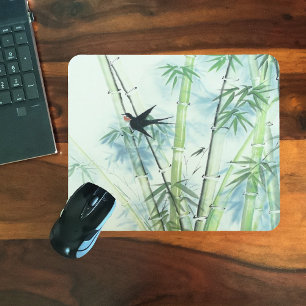 Bamboo Forest - green Mouse Pad