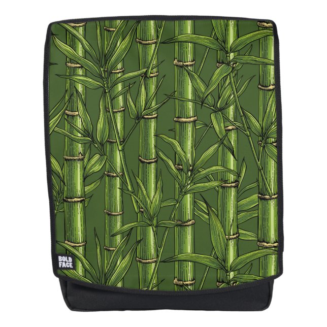 Bamboo forest in green backpack (Front)