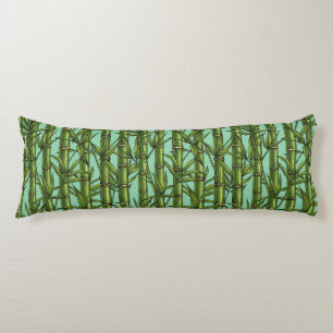 Bamboo forest in green body cushion