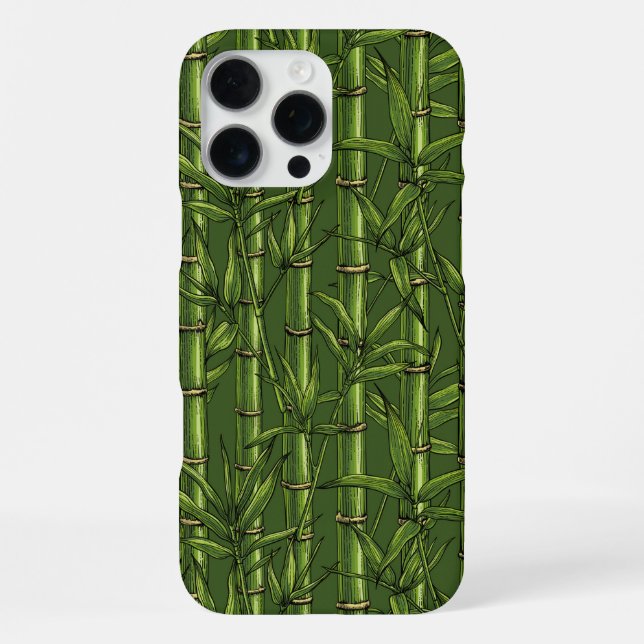 Bamboo forest in green iPhone case (Back)