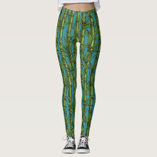 Bamboo forest in green leggings