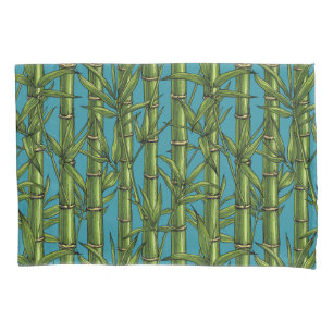 Bamboo forest in green pillowcase