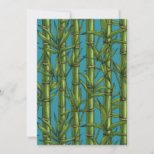 Bamboo forest on blue