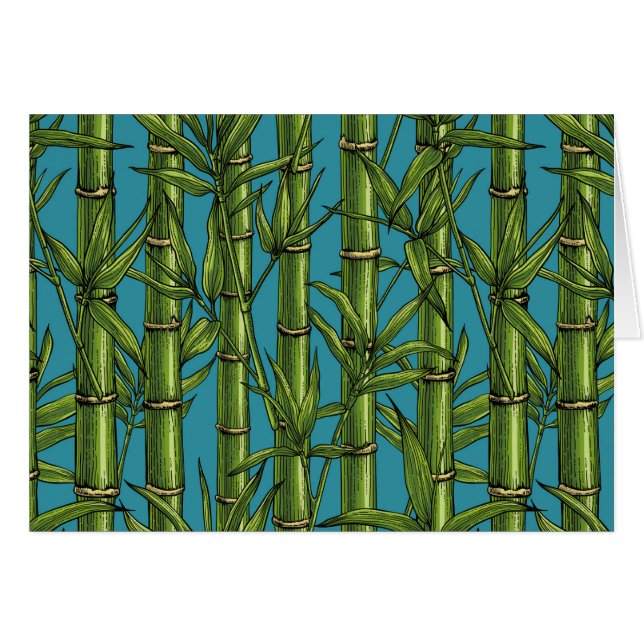 Bamboo forest on blue (Front Horizontal)
