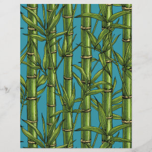 Bamboo forest on blue