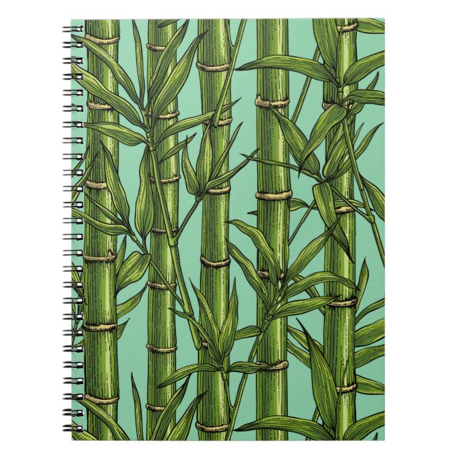 Bamboo forest on light blue notebook (Front)