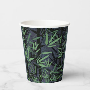 Bamboo forest. paper cups