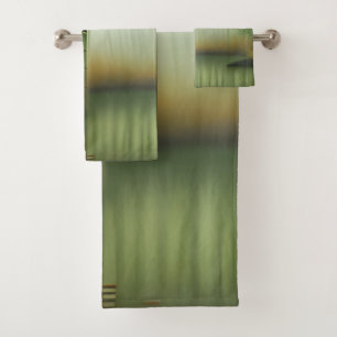 Bamboo Forest Traditional Chinese Painting  Bath Towel Set