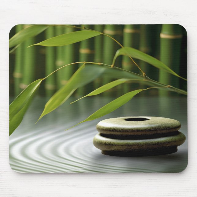 Bamboo Forest Tranquil Peaceful Nature  Mouse Pad (Front)