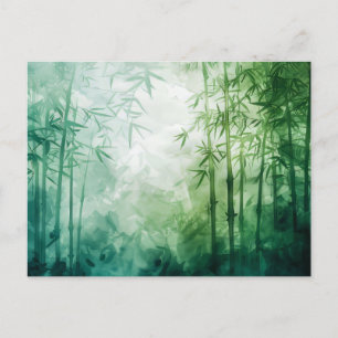 Bamboo Forest Watercolor Postcard