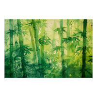 Bamboo Forest Watercolor
