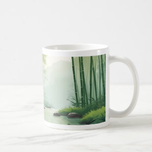Bamboo Forest with River Coffee Mug