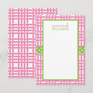 Bamboo & Grosgrain Personalised Note Cards