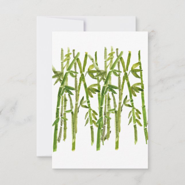 Bamboo Group Stems Thank You Card (Front)