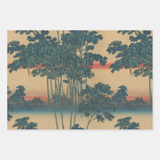 Bamboo grove and summer evening"竹林と夏の夕刻" wrapping paper sheet