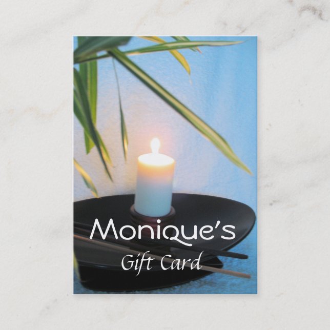 Bamboo Health Spa gift certificate (Front)
