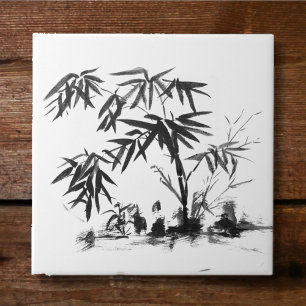 Bamboo in Water Tile