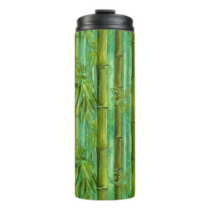 Bamboo Jungle Grove Warm Cool Greens Thermal Tumbler