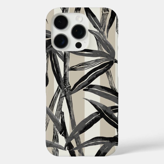 Bamboo Jungle Hawaiian Stripe - Black Case-Mate iPhone Case (Back)