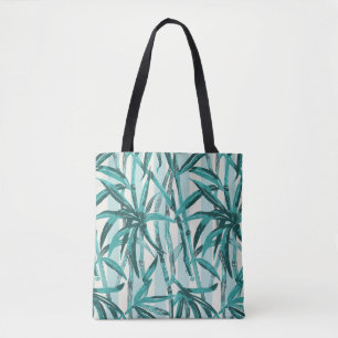 Bamboo Jungle Hawaiian Stripe - Teal Beach Bag